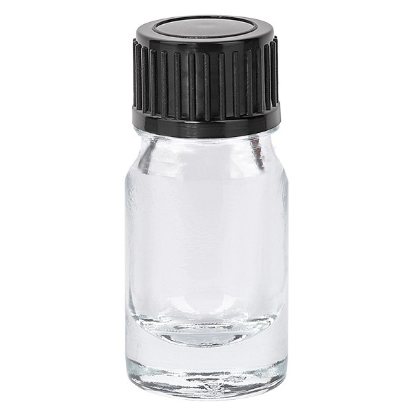 Flacon compte-gouttes clair 5ml sans bouchon