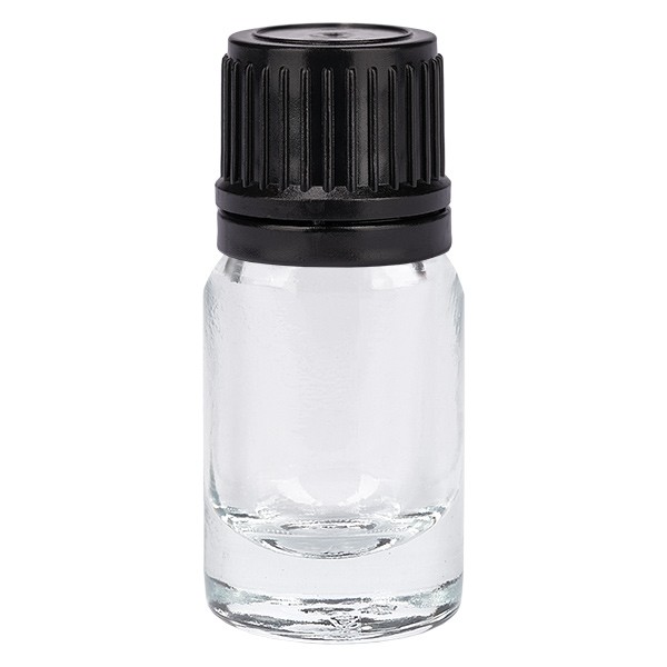 Flacon compte-gouttes clair 5ml sans bouchon